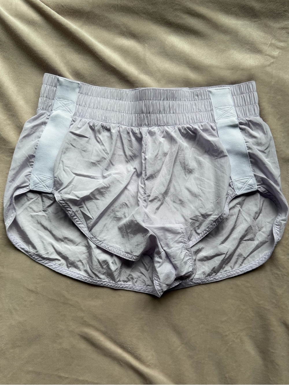 FP Movement by Free People Travel Angel Lavender Gray Athletic Shorts size Med